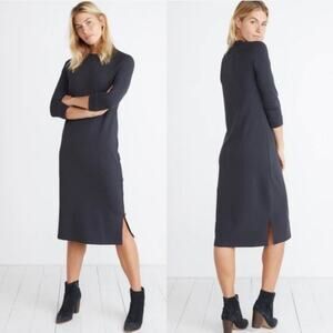 Marine Layer Rosalie Sweatshirt Dress Graphite Gray XS